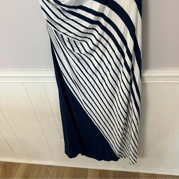Soft Surroundings Vela Infinity Dress Blue & White Stripe Sleeveless Size M GUC - Picture 4 of 8